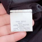 David Meister  Ruched Sheath Drape Neckline Black Mini Casual Silhouette Dress Photo 9