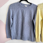 L.L.Bean Midweight Cotton Slub Sweater Bundle Lot Classic Minimalist Blue Small Photo 0