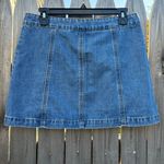 Altar'd State Zipper Front Denim Mini Skirt | Size S Photo 1