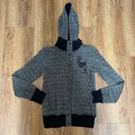 Fox Racing VTG Y2K  Gray Full Snap Hooded Jacket Embroidered Logo Womens M Moto Photo 0