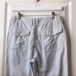 American Eagle  Pinstripe Stripe White Tapered Pants High Waist 4 Regular Photo 6