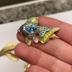 Monet Lot Of 3 Brooch Pins Vintage - Modern 1 Sarah Cov / 1 Fish Photo 9