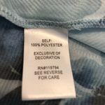 One World  Women’s 1X Turquoise Floral V-Neck Flutter Sleeve Sharkbite Hem Tunic Photo 7