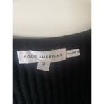 Good American Black Rib Knit Tie Waist MIDI Dress. Size 3=10/12 Lg, B70 $50 Photo 1