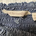 Soft Surroundings  sleeveless denim shirt; stretchy; distressed; size petite XS Photo 1