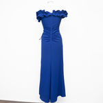 XScape  - Pandoram Long Scuba Crepe Ruffle Top Dress Photo 2