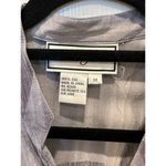 Diane Gilman  Women's Gray Black 100% Silk Floral Print Long Sleeves Top Size M Photo 3