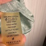 Peruvian Connection  Mint Green 3/4 Sleeve Pocket Tee Shirt Photo 4