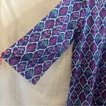 J.Crew Floral Multicolor Dress Womens Size Small Tassel Neck 3/4 Sleeve Beachy Photo 1