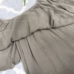 Forever 21 army green off shoulder ruffle crop top Photo 5