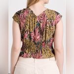 Madewell  Shirred Cap Sleeve Top SIZE L NWOT  FLORAL Photo 4