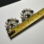 Vintage Western Germany Faux Pearl Beaded Clip On Earrings Photo 3