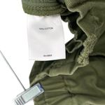 A loves A Olive Green High Waisted Paperbag Elastic Waist Denim Shorts Photo 7