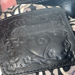 Brighton  black leather cross body bag with silver accents and chains and tassels Photo 9