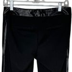Laundry by Shelli Segal Pants Womens 6 Black Vegan Leather Tuxedo Stripe Neutral Photo 3