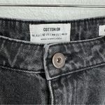 Cotton On long straight leg high rise black dark gray denim jean women’s size 12 Photo 2