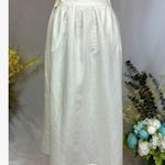 Piombo Tie Wrap Around Midi Skirt Ivory size 2 White Photo 3