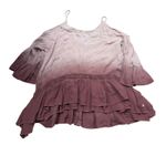 Gimmicks by BKE Gimmicks Ombre Cold Shoulder Bell Sleeve Boho Fairy Festival Tunic Top Small Photo 1