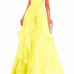 💛Yellow Flowy Prom Dress💛 Yellow Size 4 Photo 0
