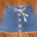 Tie Up Denim Skirt Photo 0