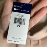 CHAPS NWT Pink/Tan Knit Drawstring Cowl Neck Pullover Sweater size 2X Photo 3