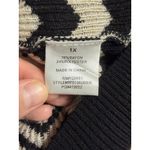 Pink Rose  Women's Plus Size 1X Chevron Print Knit Midi Dress‎ Black Beige Career Photo 3