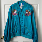 Disney Aladdin Princess Jasmine Satin Bomber Jacket Embellished Full Zip 2x New Photo 0