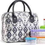 Fit&Fresh Bloomington charcoal lunch charcoal ikat tote Gray Photo 1