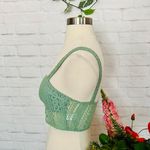 Boutique Green Lace Crop Top Photo 3
