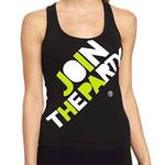 Zumba Black Lime Green “Join The Party” Dazzle Graphic Workout Tank Top NEW Photo 0