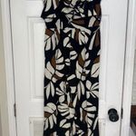 Audrey Parks X Francesca’s Brown And Black‎ Floral Jumpsuit Size Medium Photo 0
