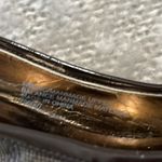 Etienne Aigner  Brown Patent Leather‎ Fabric Logo Sling Back Vanessa Heels 7.5 Photo 8