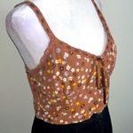 PacSun LA Hearts Bustier Crop Tank Top Brown Hobo Floral Print Festival Summer Photo 1