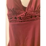 Kona Sol  Women's SwimSuit Full Coverage Size Medium Burgundy Photo 3