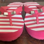 Coach Loralyn Wedge Flip Flops in Pink & White - size 6 Photo 4