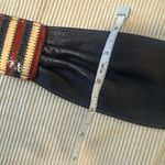 Genuine Snakeskin Leather Wide Stretch Waist Belt Boho Western Red Photo 2