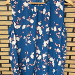 Bobeau  Blue Floral Top Size‎ Small Photo 0