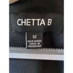 Chetta B Women's Black Sheath Dress | Sz 12 | Ruffle Sleeveless | Evening Career Photo 2