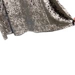 EXPRESS  Crushed Velvet Babydoll Dress Silver Size L Glam Homecoming Holiday Cute Photo 10
