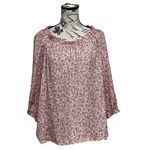 Wonderly  Women’s 2X Floral Peasant Blouse Tunic Top Cottagecore Fairy Forest Photo 1