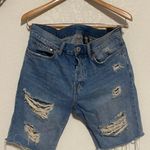 Denim & Co & Denim Brand Womens Jean Shorts Blue Cut Off Stonewash Mid Rise Distressed 32 Photo 0