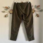 Max Mara S  Olive Green Flat Front Straight Leg Pants Size 4 Photo 3