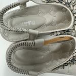 Siketu Gray Floral Beaded Embellished Slingback Thong Sandals, EUC, Size 8 Photo 9