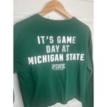 Victoria's Secret PINK Michigan State MSU Spartans Long Sleeve Crop Size Small Green Photo 8