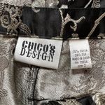 Chico's Vtg ‎ Design Silk Blend Embroidered Pants Size 2 Dragon Floral Artsy Photo 4