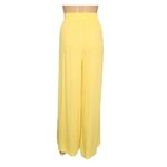 L'Agence Pants Womens Small Yellow Nikita Wide Leg Crepe in Light Maiz Crinkle Photo 5