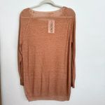 L'Agence  Brown Sheer Long Sleeve Sweater Tophe Photo 4