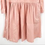 Kowtow Foundations Blush Pink Button Down Long Sleeve Pleated Dress Photo 3