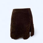 Brown vintage Y2K velvet mini skirt Size 25 inch waist Photo 1