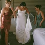 Sarah Seven White Wedding Dress Size 8 Photo 3